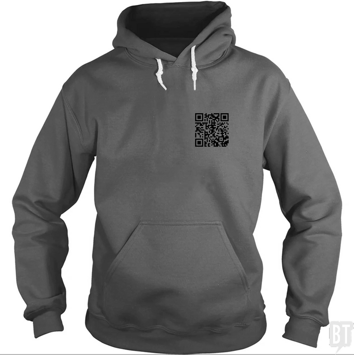Rickroll QR Left Chest Hoodie