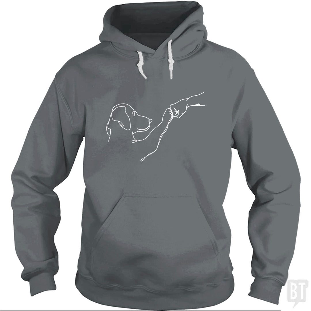 Dog and Human Fist Bump Hoodie