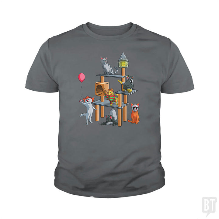Cat Horror Movies Kids Shirt