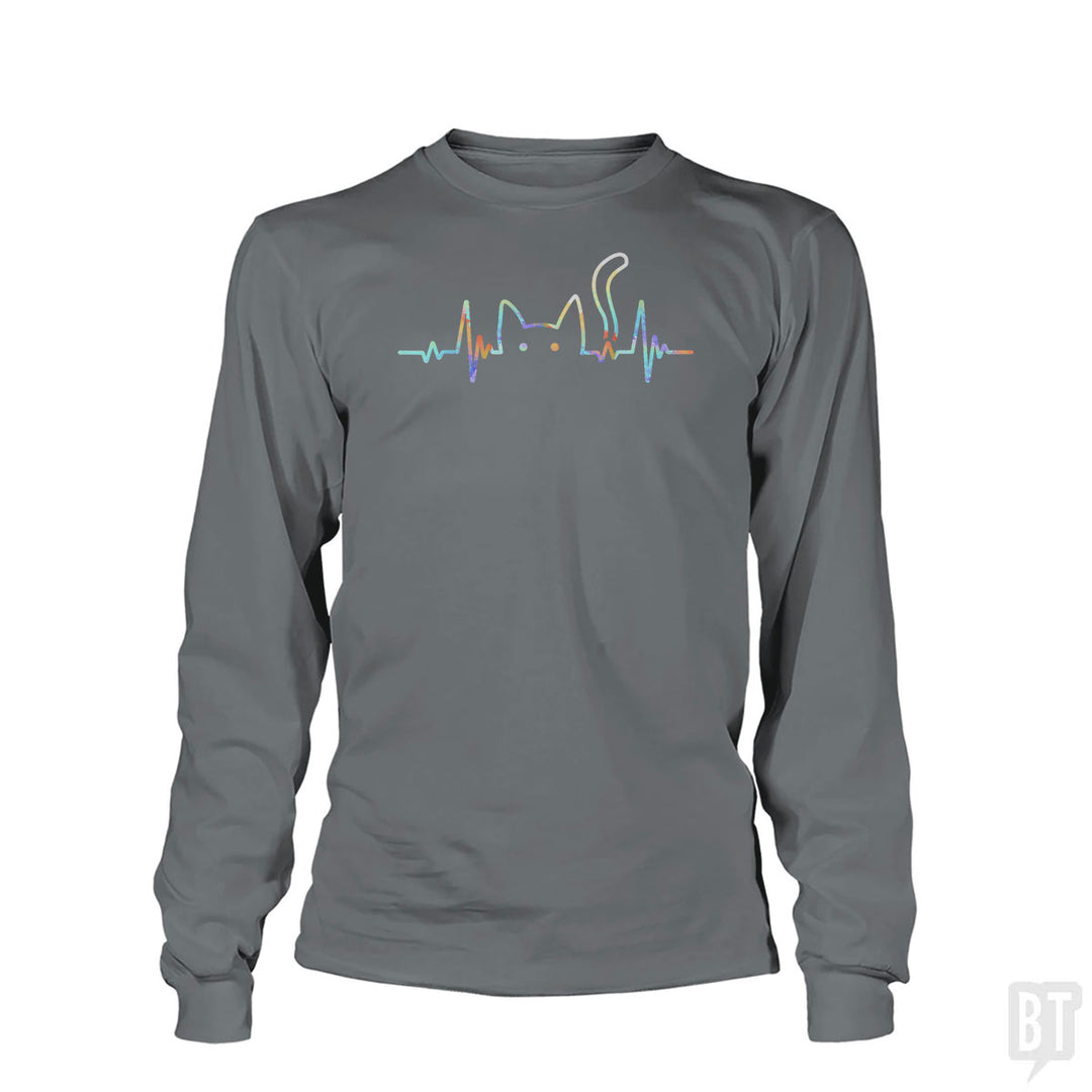 Heartbeat Cat Lover Long Sleeve