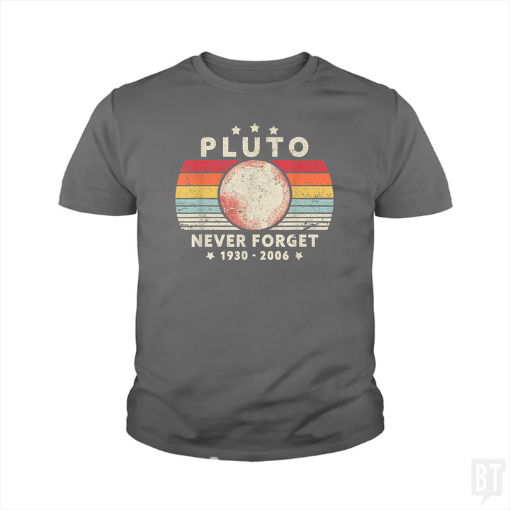 Never Forget Pluto Kids Shirt