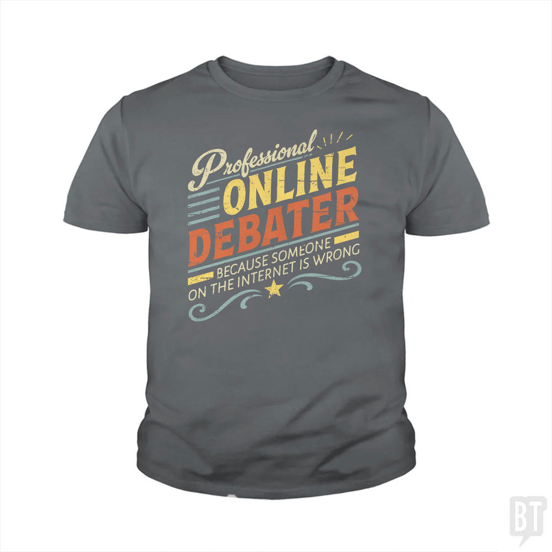 Professional Online Debater Kids Shirt
