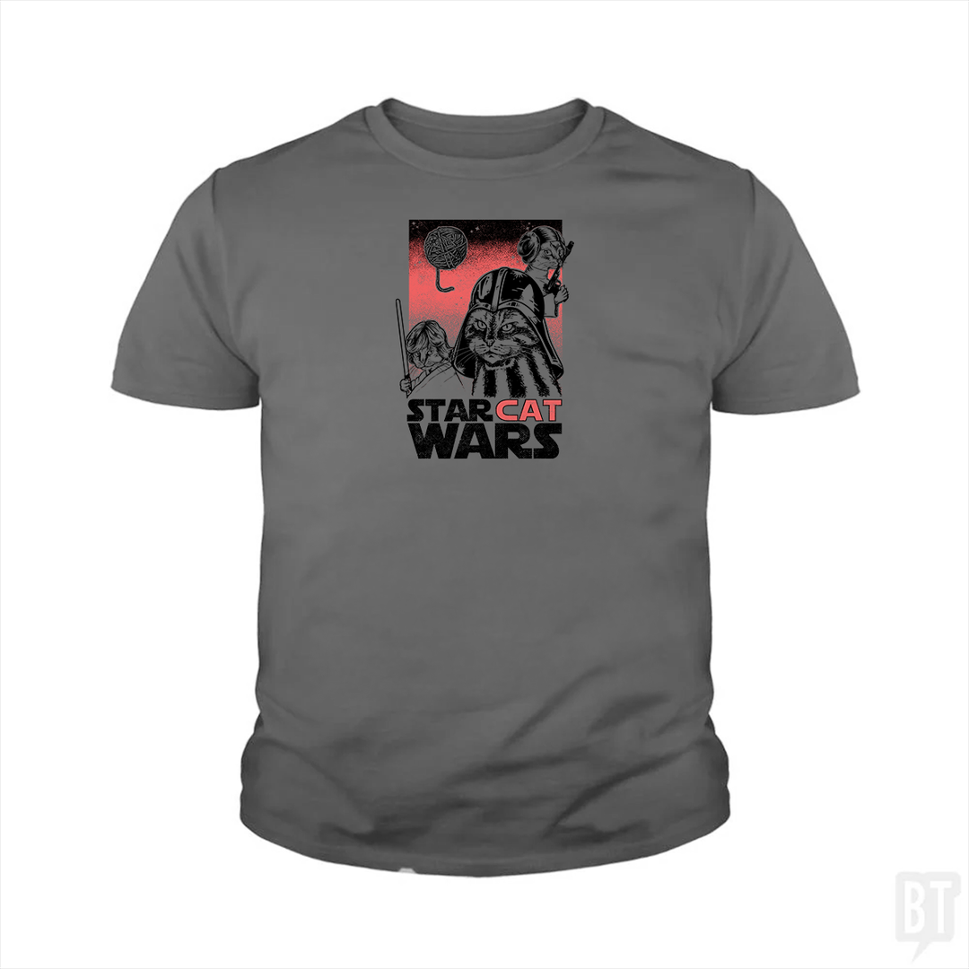 Star Cat Wars Kids Shirt