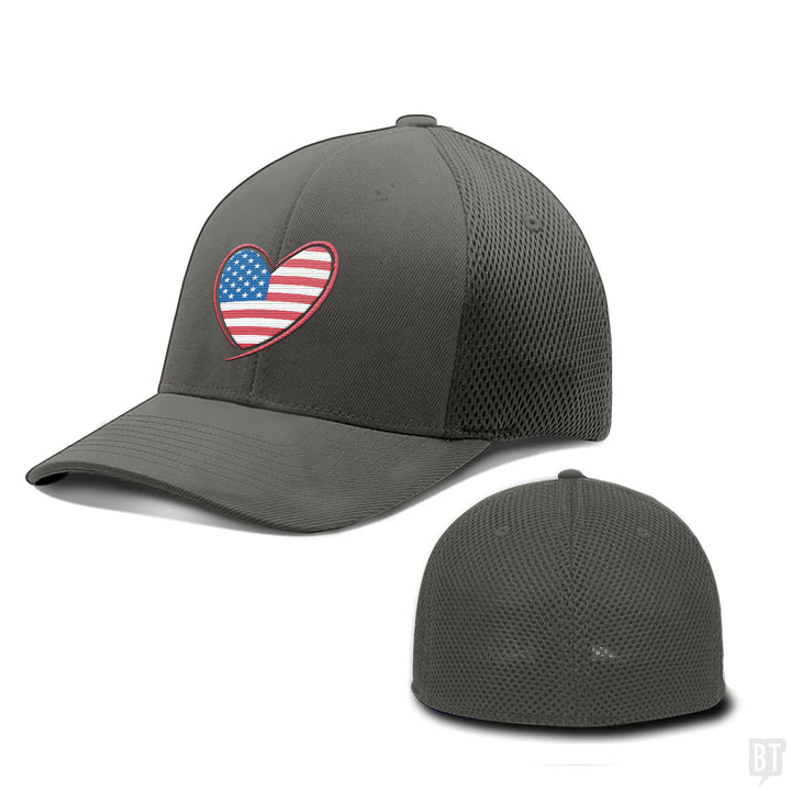 Heart US Flag Hats