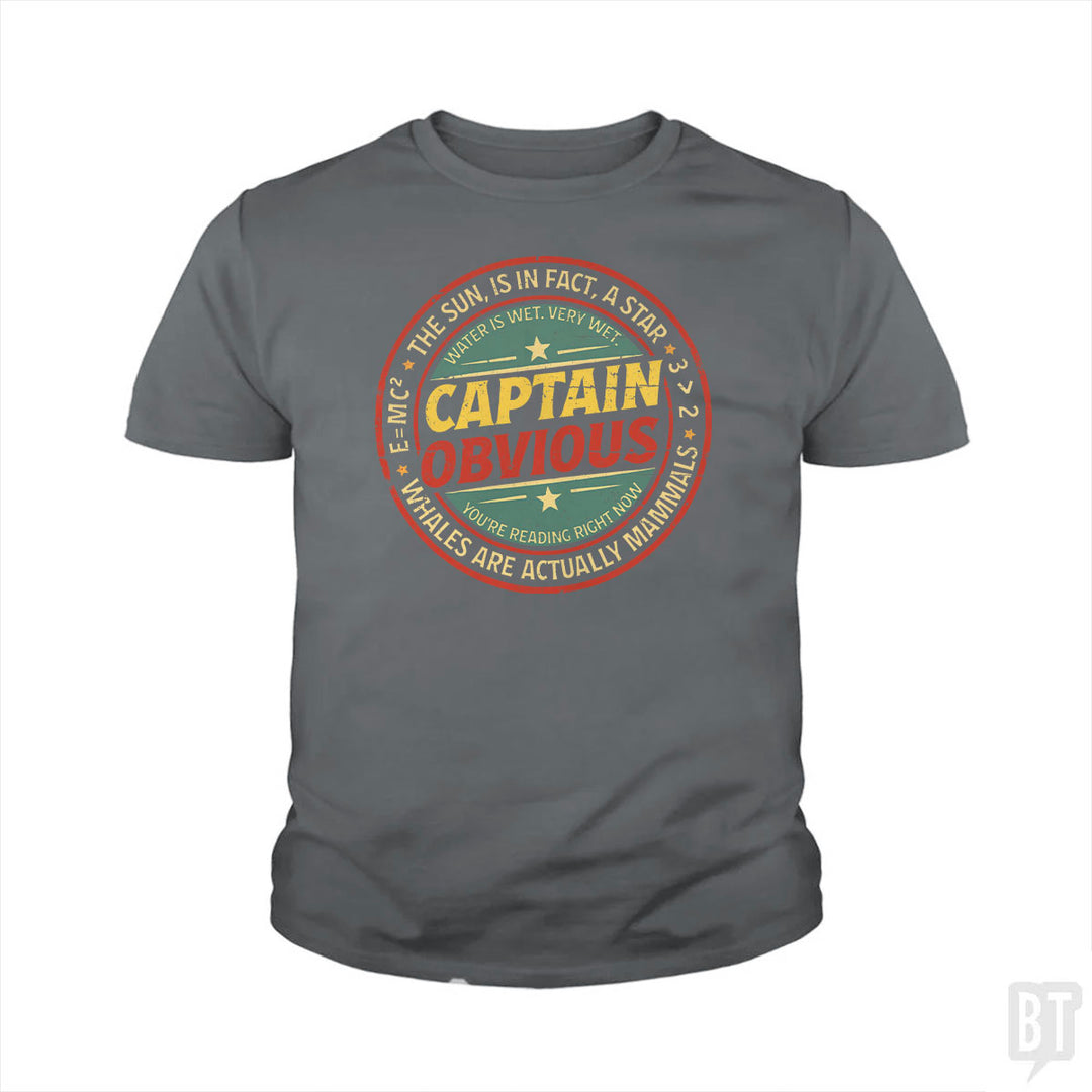 Captain Obvious Kids Shirt