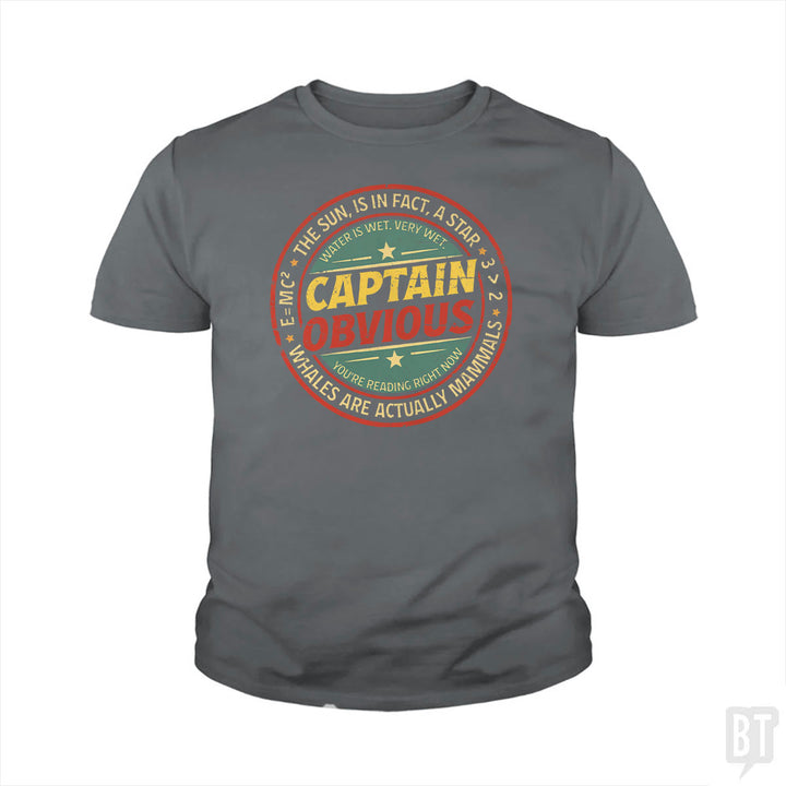Captain Obvious Kids Shirt