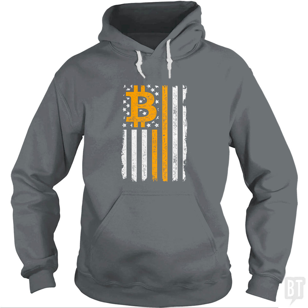 Bitcoin US Flag Hoodie