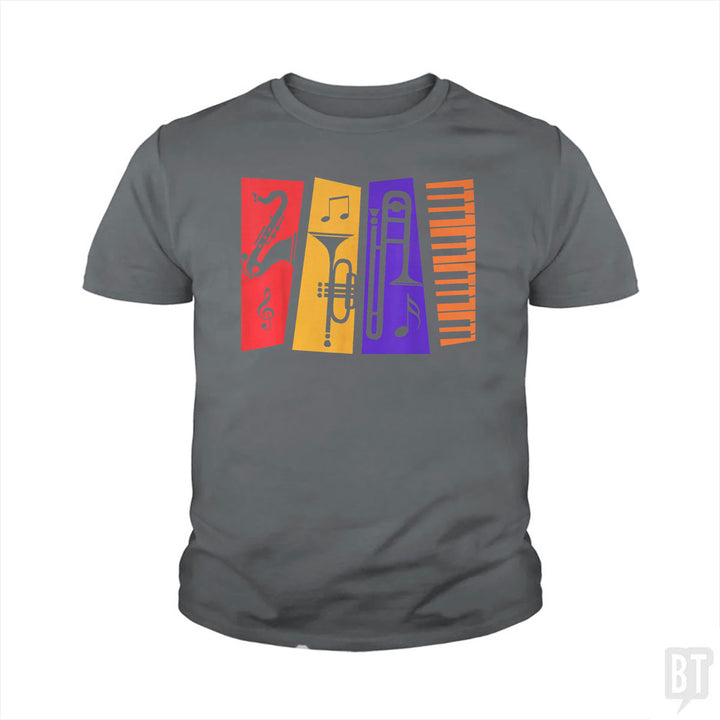 Jazz Music Kids Shirt