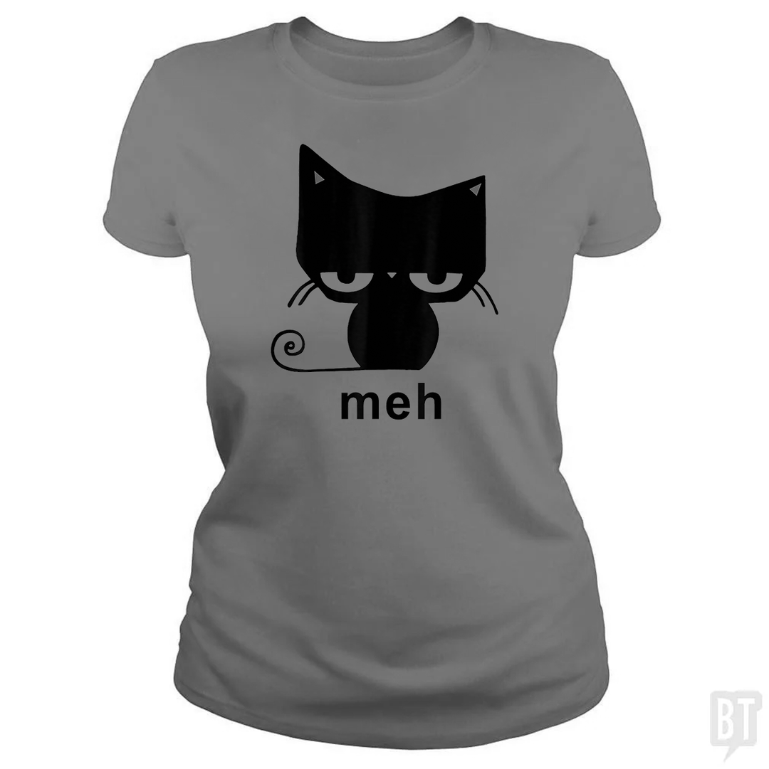 Meh Black Cat Funny