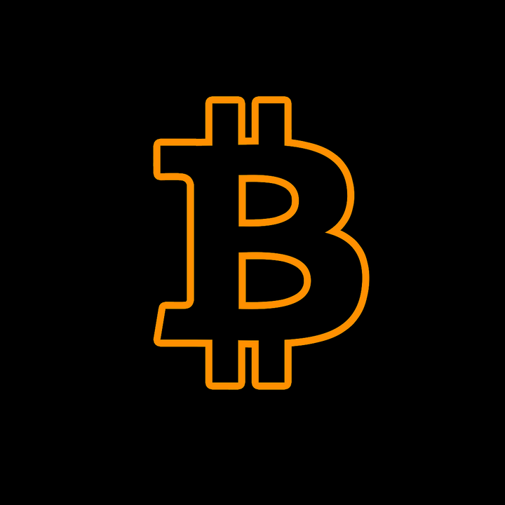 Bitcoin Logo Outline Left Chest Hoodie