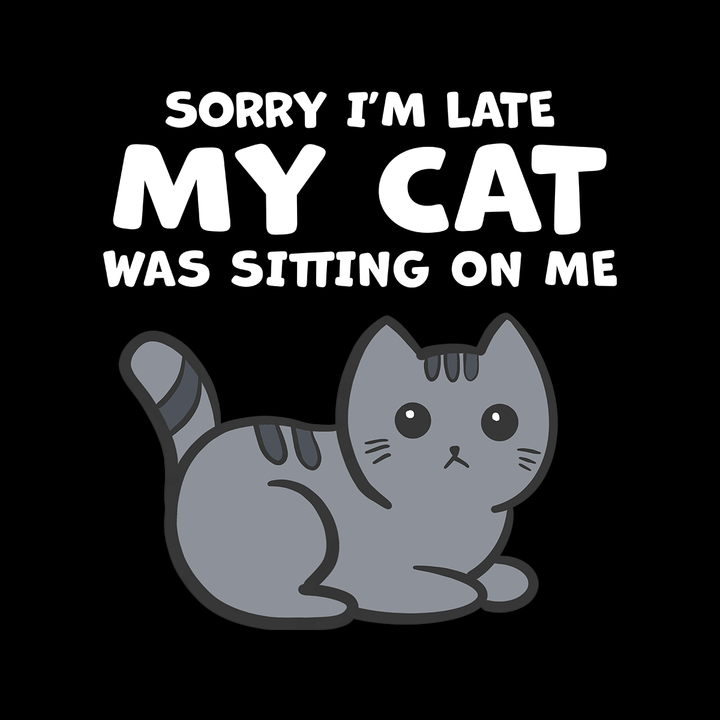 Sorry I'm Late My Cat Was Sitting On Me Hoodie