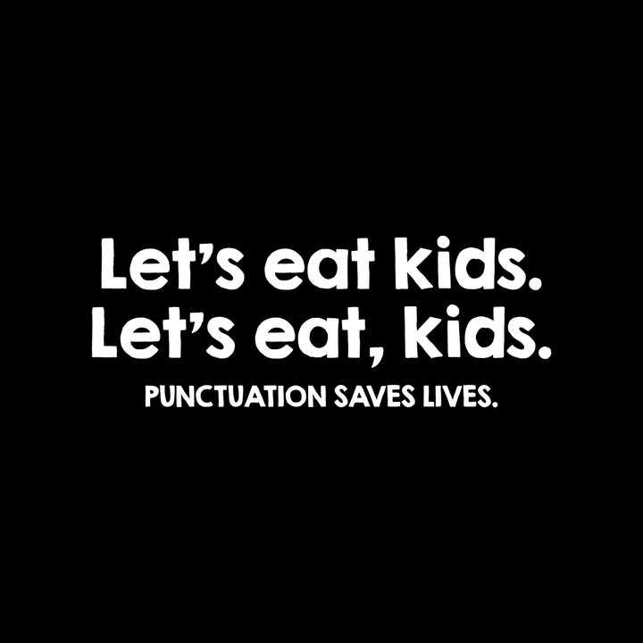 Punctuation Saves Lives Kids Shirt