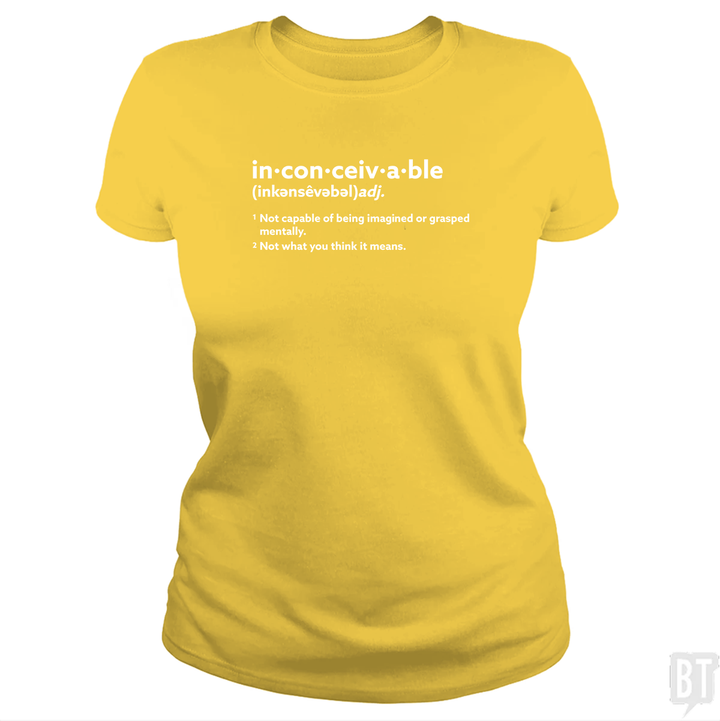 Inconceivable Definition
