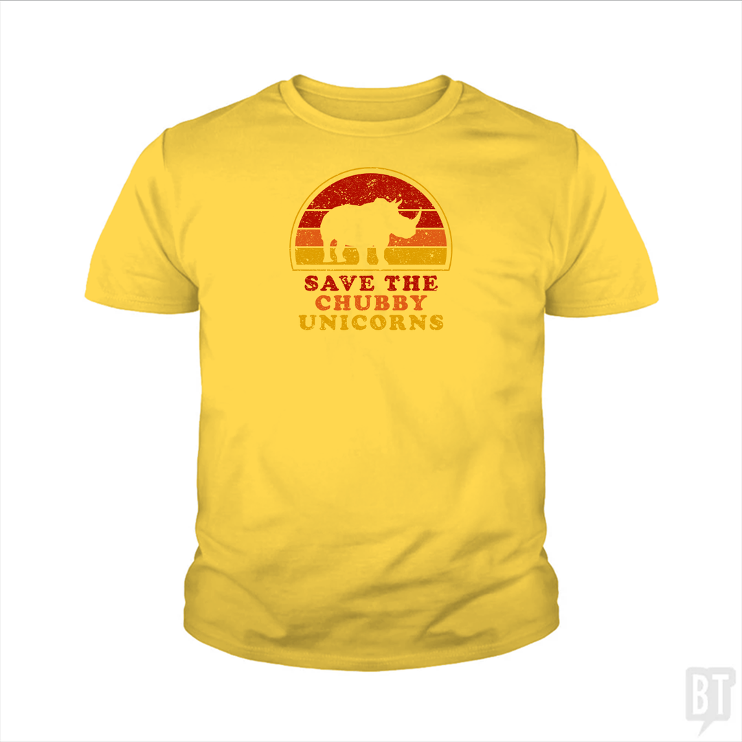 Save The Chubby Unicorns  Kids Shirt