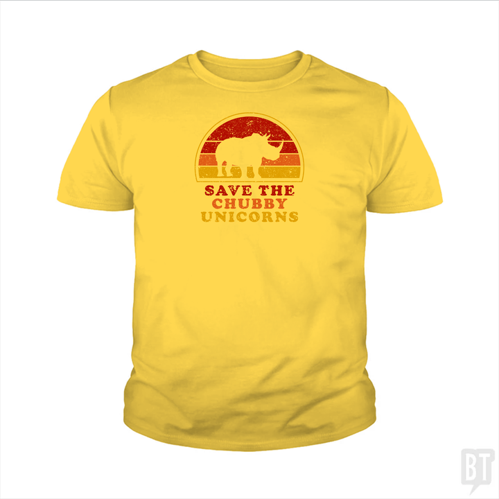 Save The Chubby Unicorns  Kids Shirt