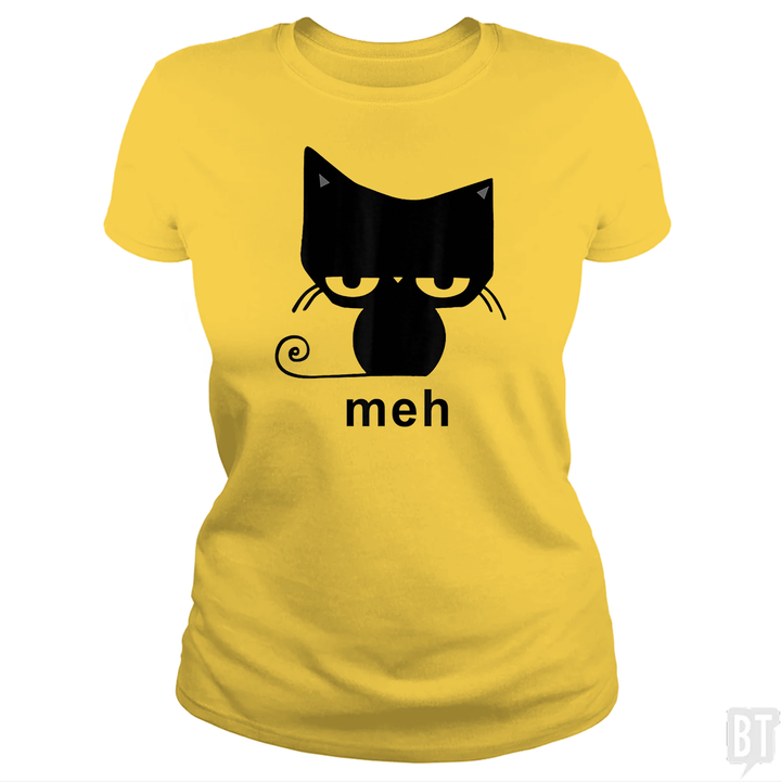 Meh Black Cat Funny