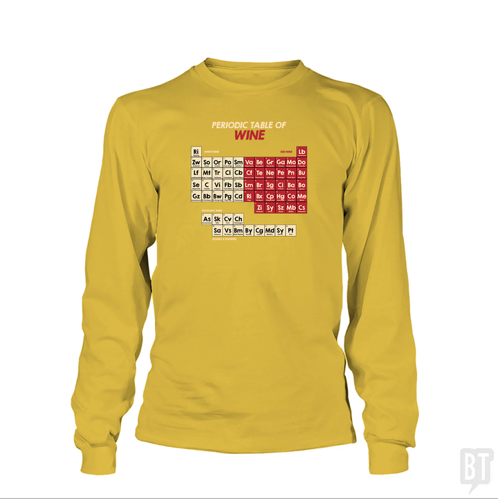 Periodic Table Of Wine  Long Sleeve
