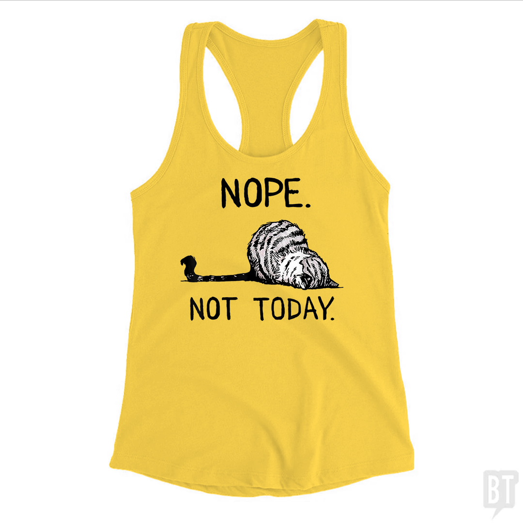 Nope Not Today Cat Tank Top