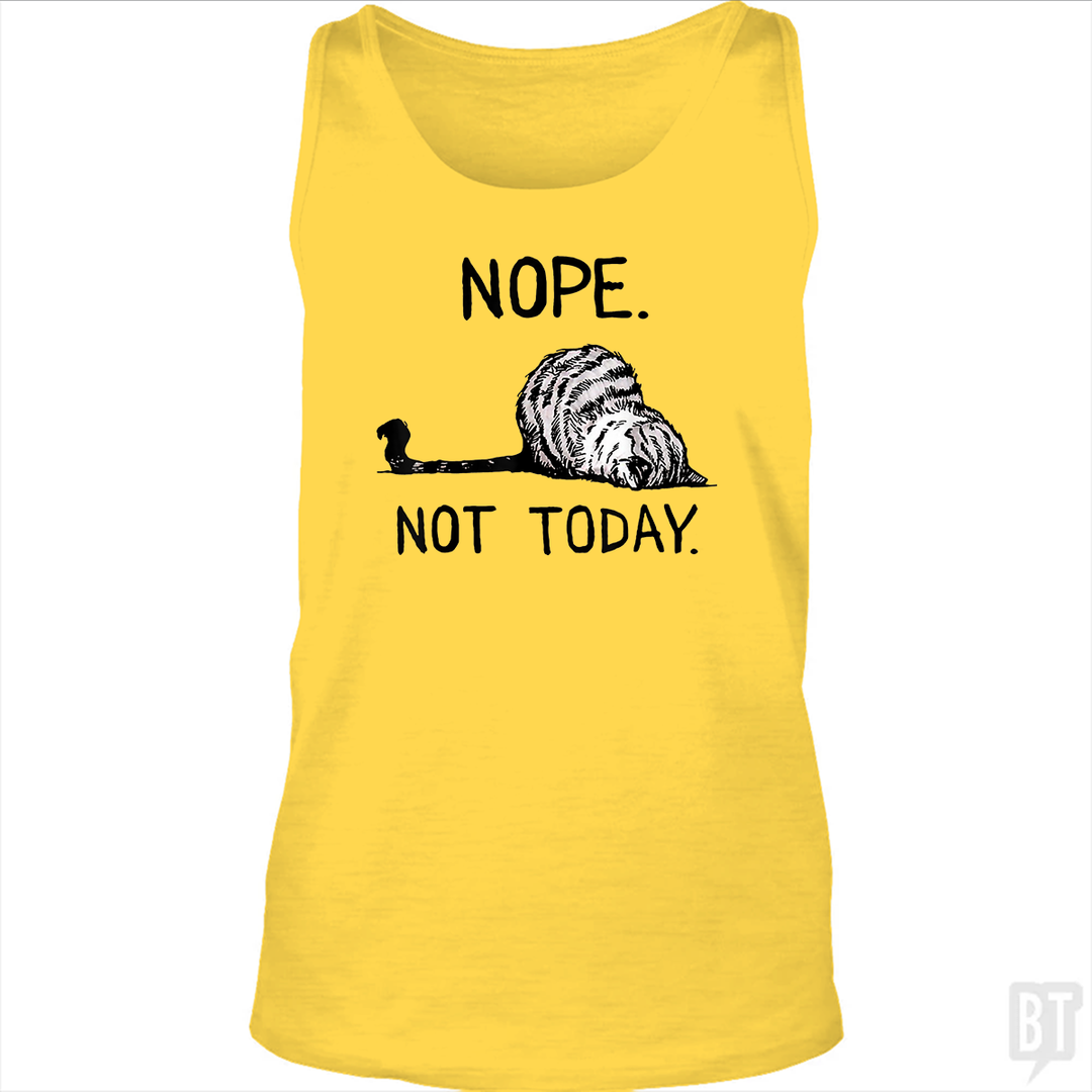 Nope Not Today Cat Tank Top
