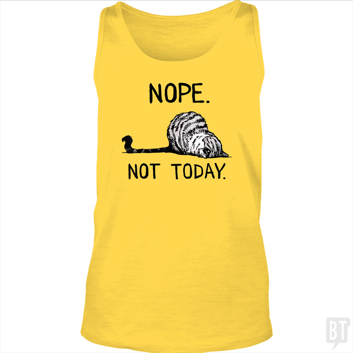 Nope Not Today Cat Tank Top
