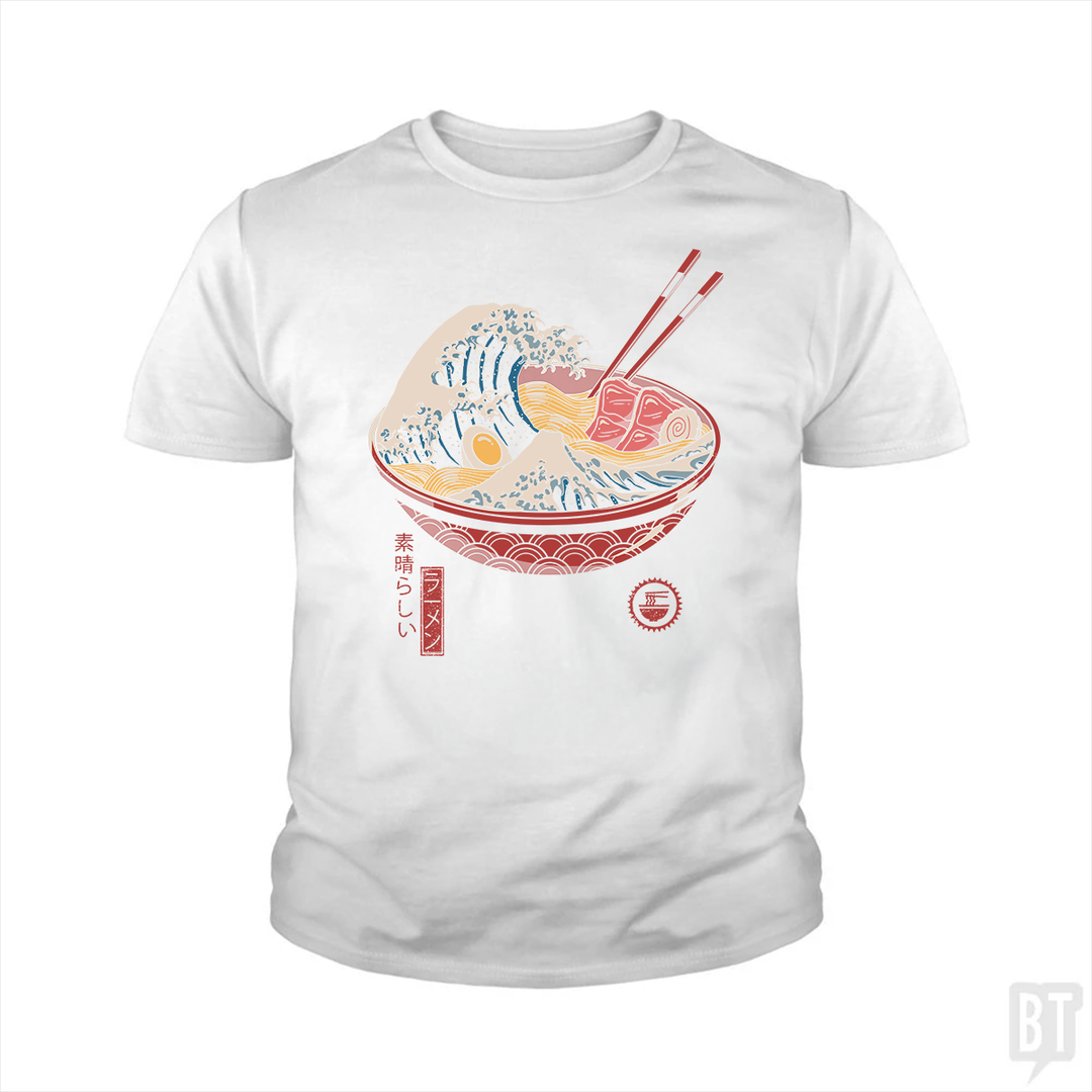 Great Ramen Wave Kids Shirt