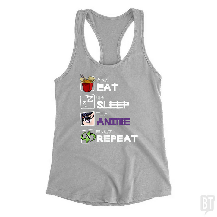 Eat Sleep Anime Repeat Tank Top