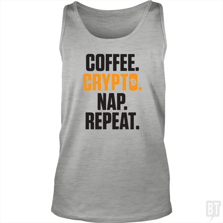 TCoffee Crypto Nap Repeat Tank Top