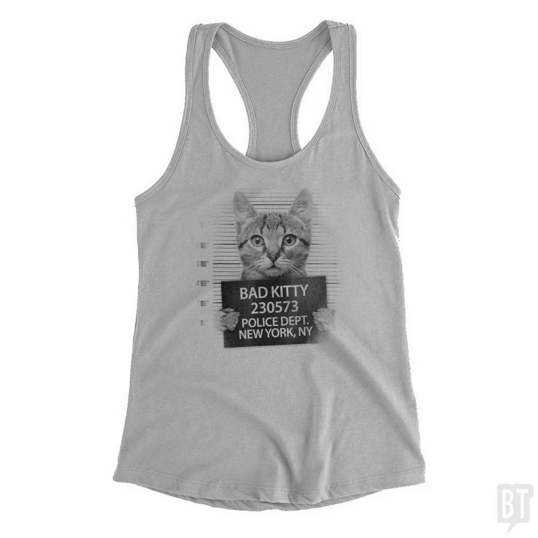 Funny Cute Bad Kitty Cat Tank Top