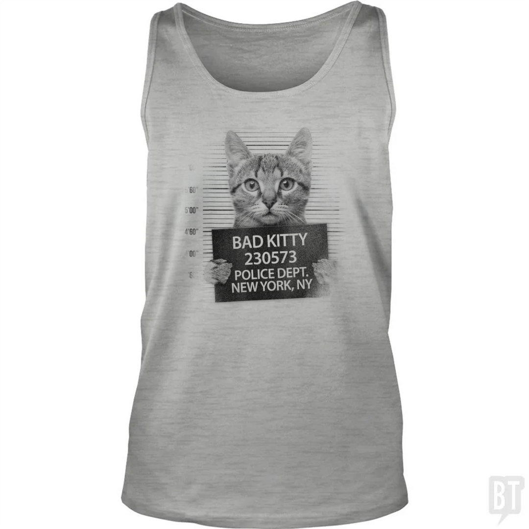 Funny Cute Bad Kitty Cat Tank Top