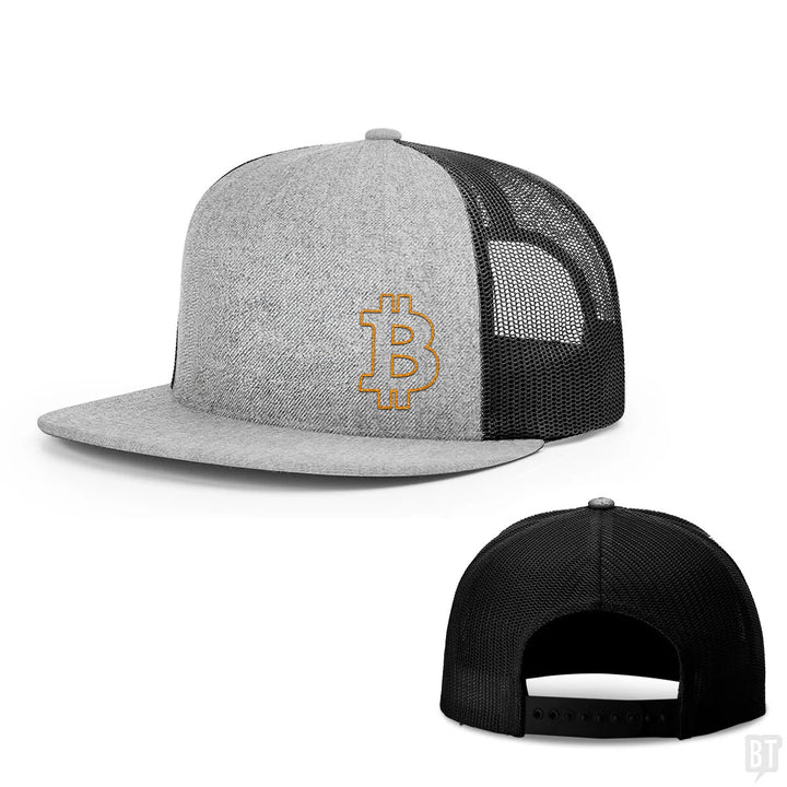 Bitcoin Outline Lower Left Hats
