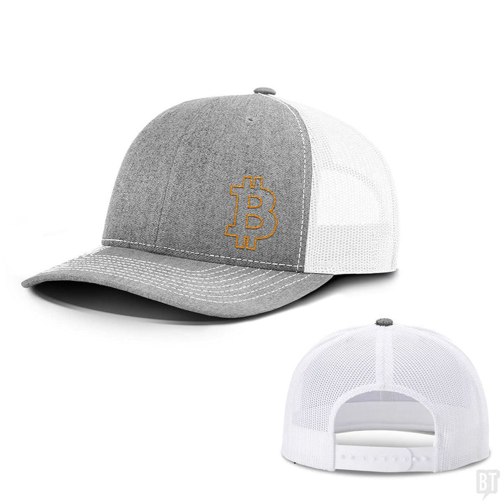 Bitcoin Outline Lower Left Hats