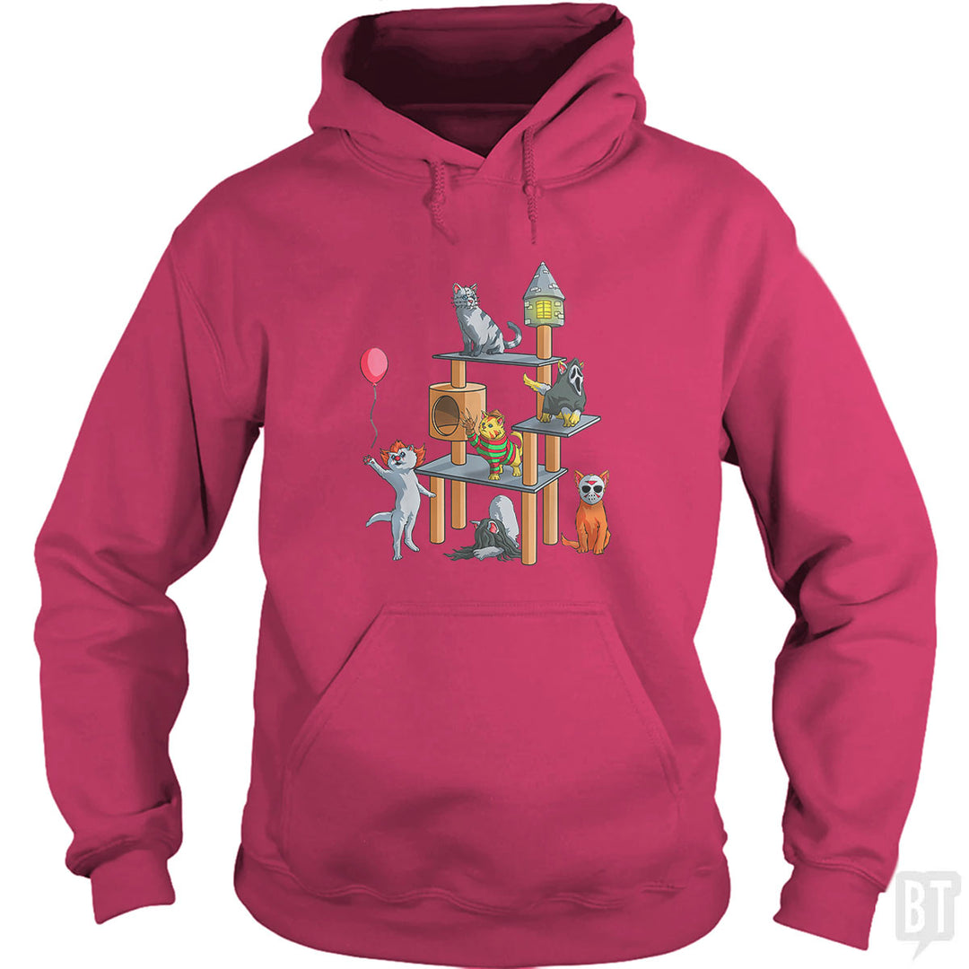 Cat Horror Movies Hoodie