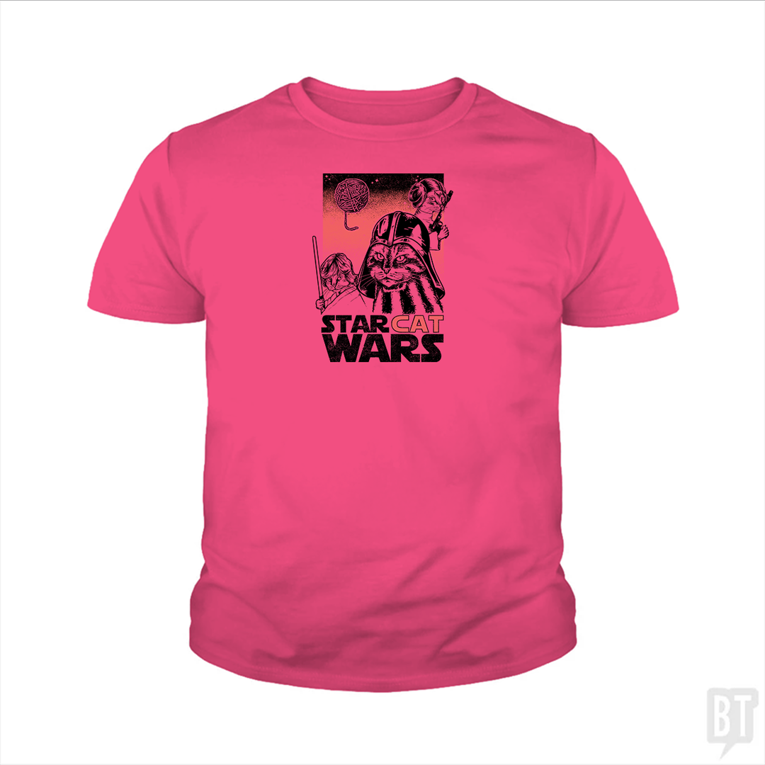 Star Cat Wars Kids Shirt