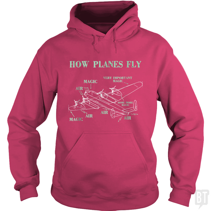 How Planes Fly Funny Aerospace Engineer Pilot Hoodie