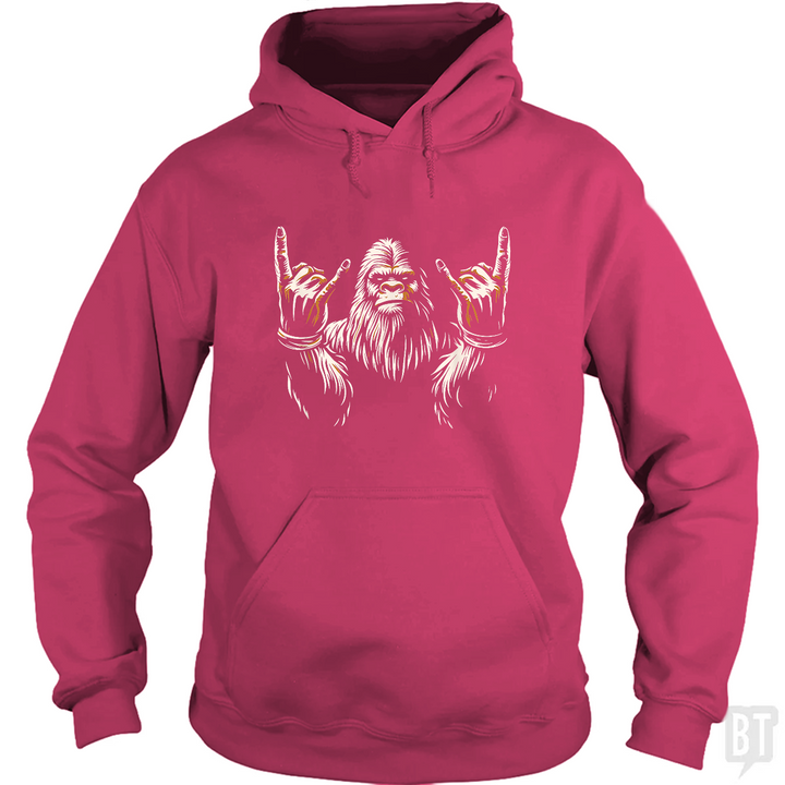 Bigfoot Rock On Hoodie