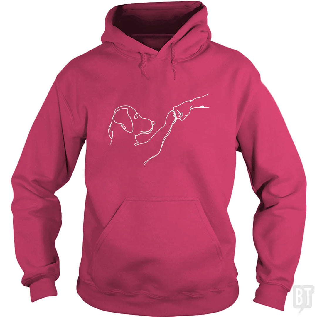 Dog and Human Fist Bump Hoodie