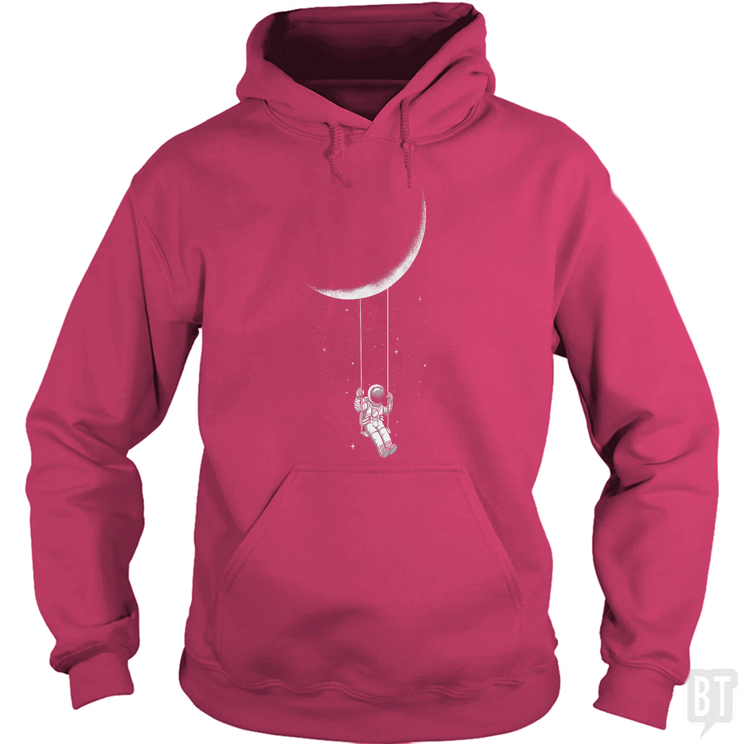 Astronaut on Moon Swing Hoodie