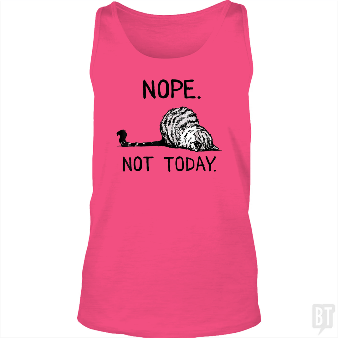 Nope Not Today Cat Tank Top