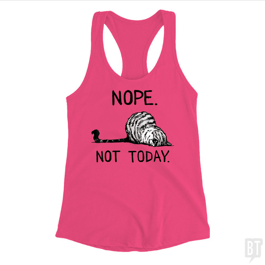 Nope Not Today Cat Tank Top