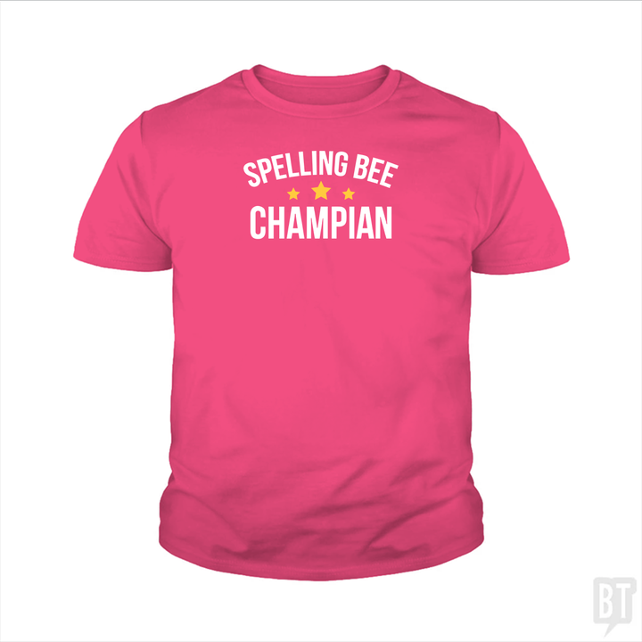 Spelling Bee Champion Kids Shirt