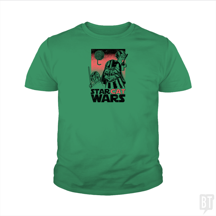 Star Cat Wars Kids Shirt