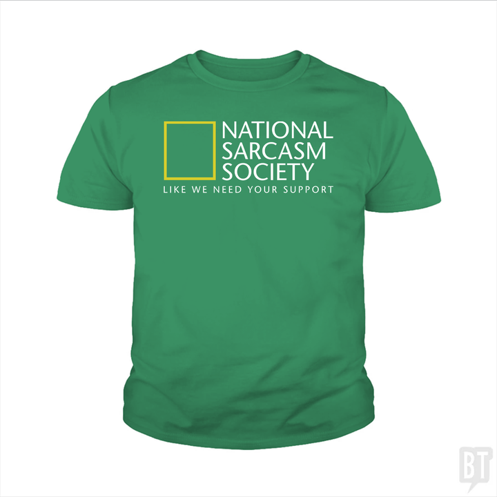 National Sarcasm Society Kids Shirt