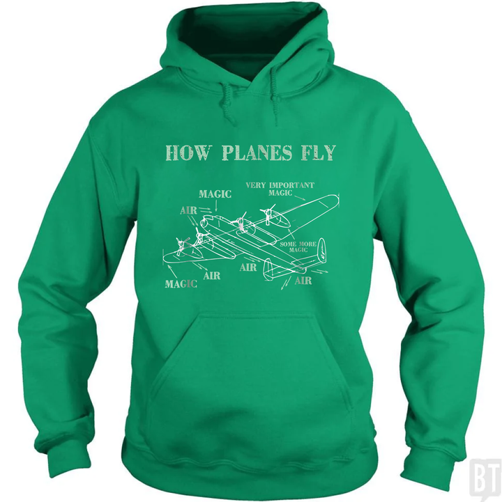 How Planes Fly Funny Aerospace Engineer Pilot Hoodie