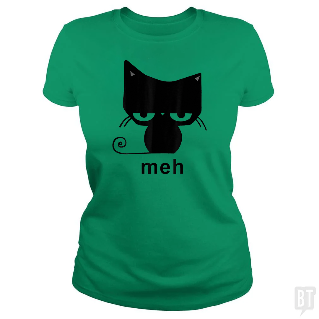 Meh Black Cat Funny