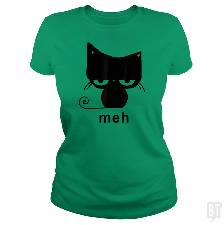 Meh Black Cat Funny