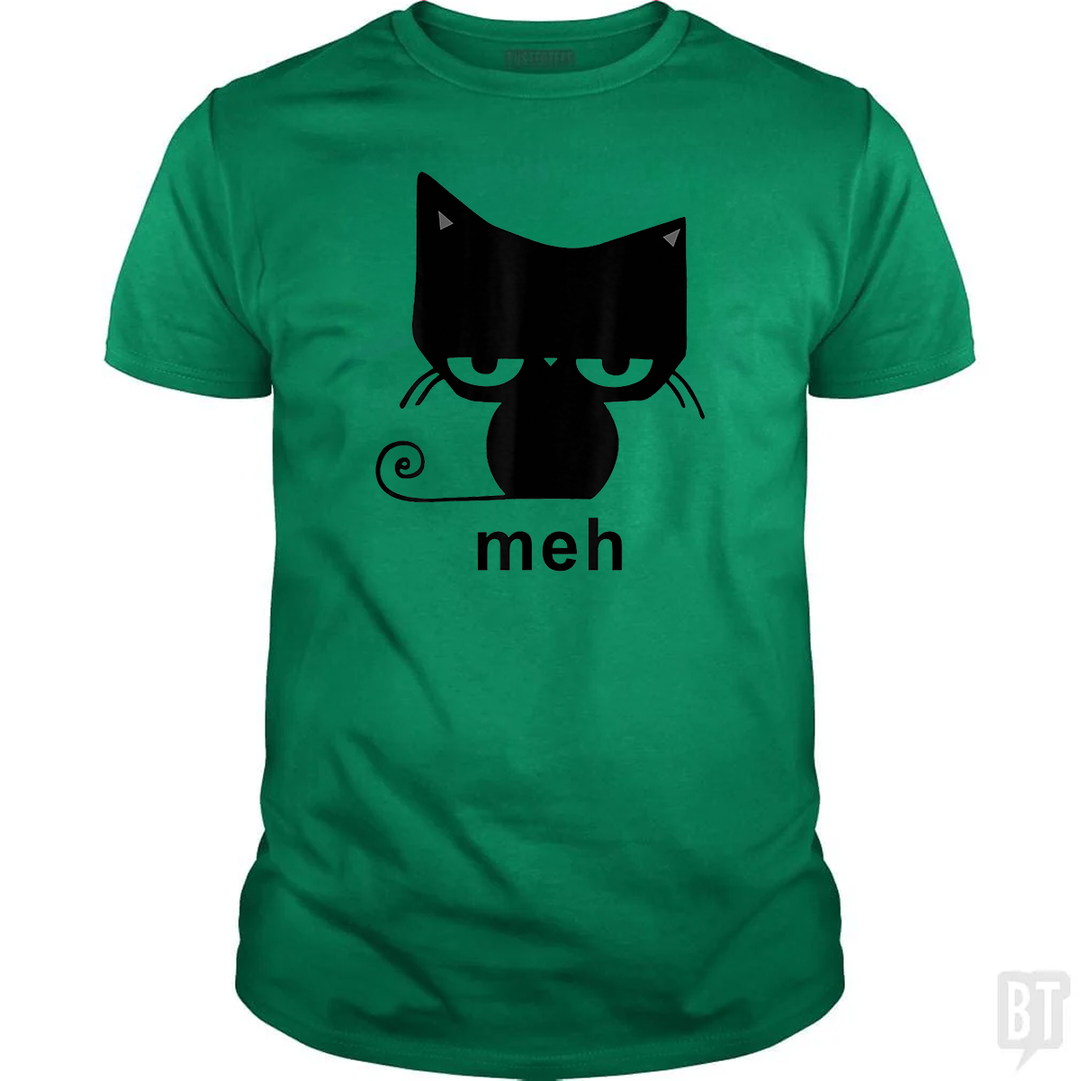Meh Black Cat Funny