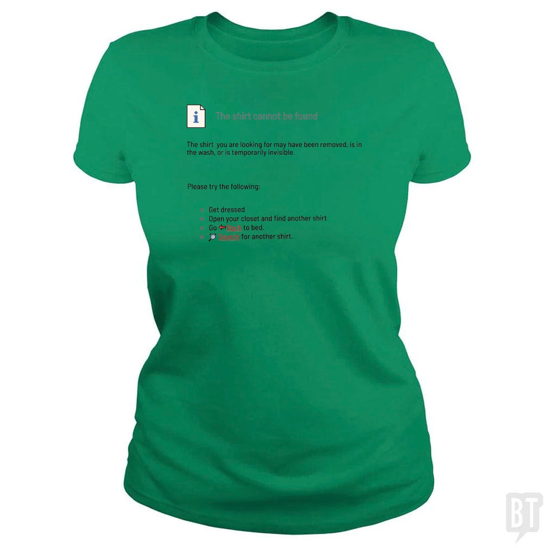 This Shirt Cannot Be Found