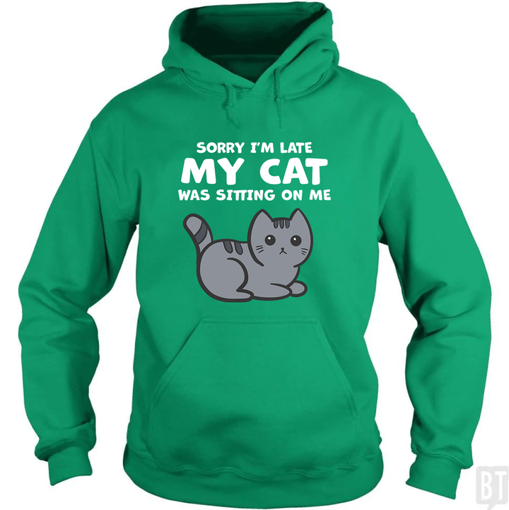 Sorry I'm Late My Cat Was Sitting On Me Hoodie