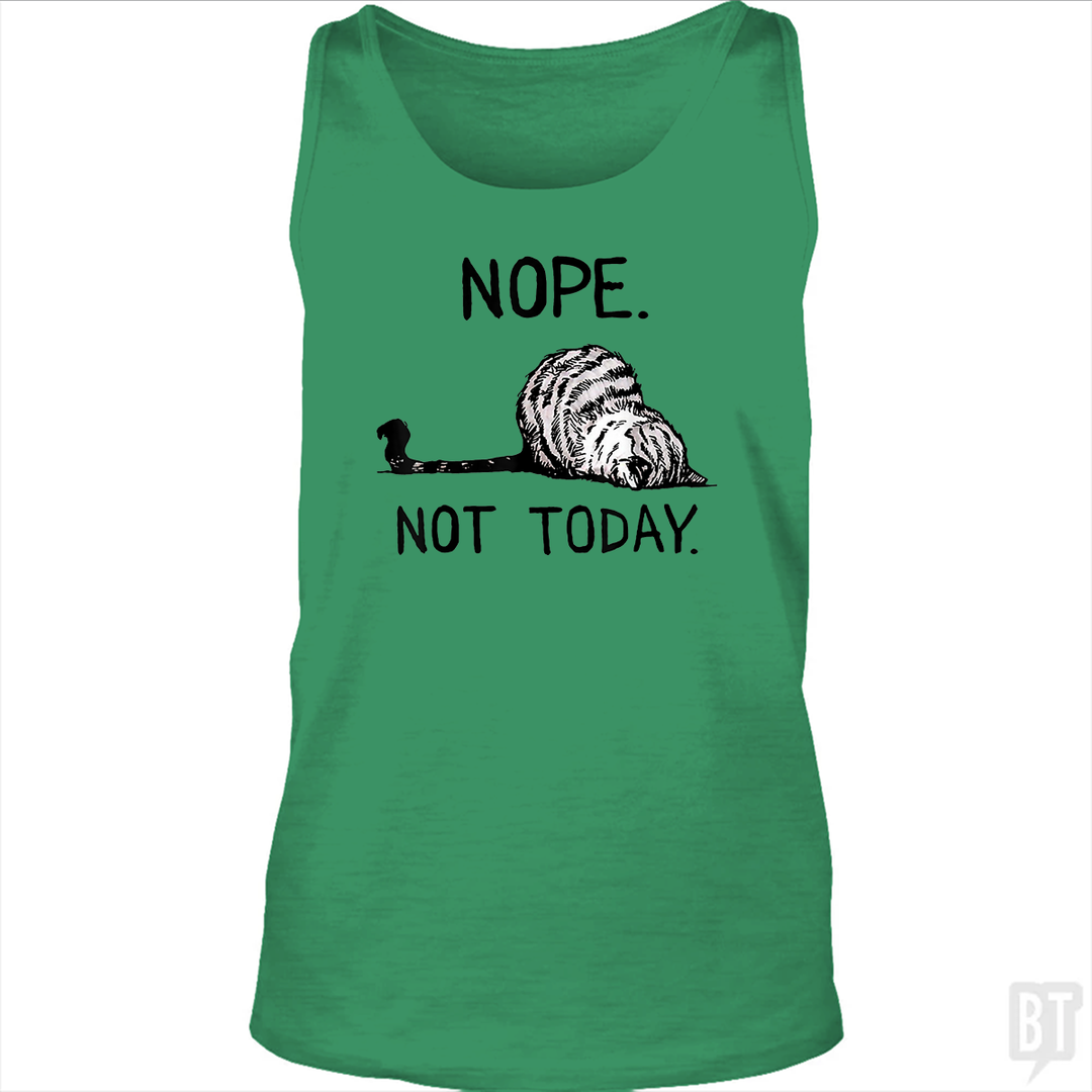 Nope Not Today Cat Tank Top
