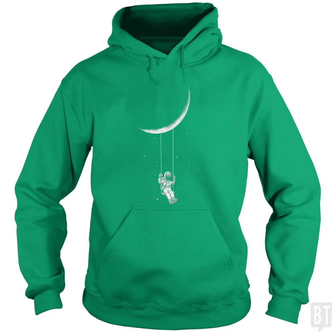 Astronaut on Moon Swing Hoodie